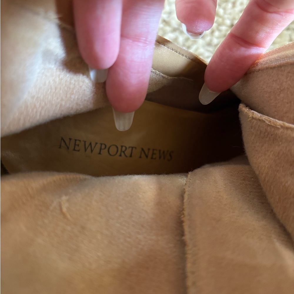 Newport News Cream Lace-Up Boots - Picture 5 of 5